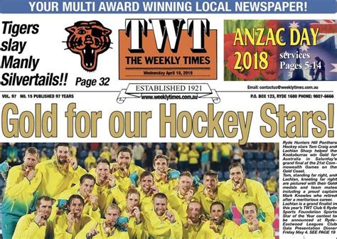 The Weekly Times Twt 18th April 2018 The Weekly Times