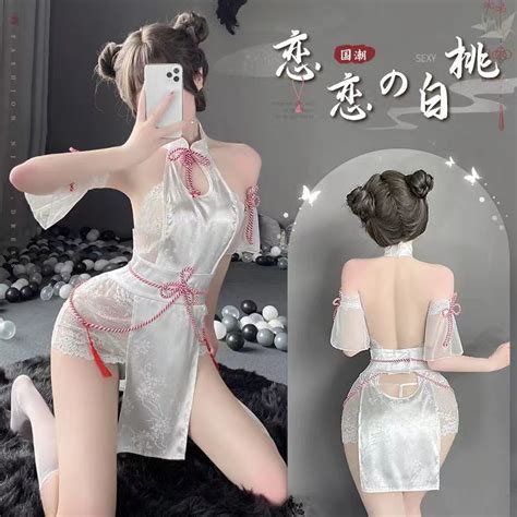 Lingerie Sexy Super Sexy Super Sexy Fofo Fofo Puro Desejo Estilo Cheongsam Wrap Buttocks Open