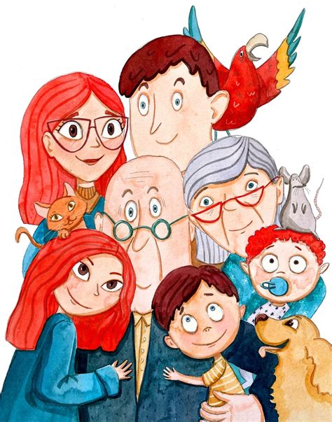 Иллюстрация Портрет семьи | Illustrators.ru