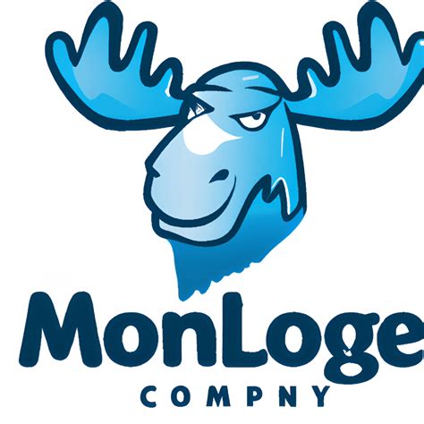 Blue Moose Head Logo · Creative Fabrica