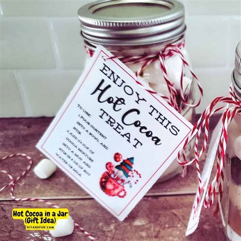 Hot Cocoa In A Jar Gift Idea DIY And Fun