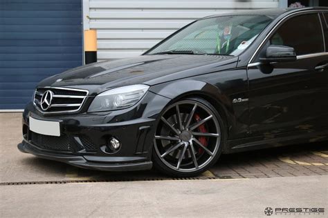 Mercedes C63 Amg On Gloss Graphite Vossen Cvt Wheels Prestige Wheel
