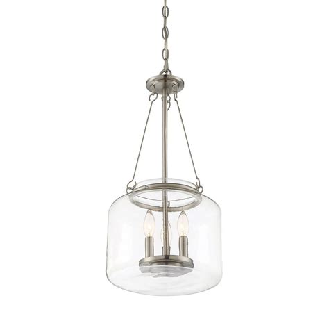 Akron 3 Light Pendant In Satin Nickel