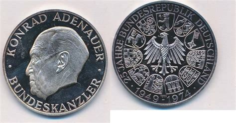 Deutschland Medaille Feinsilber Er Jahre Grundgesetz Brd