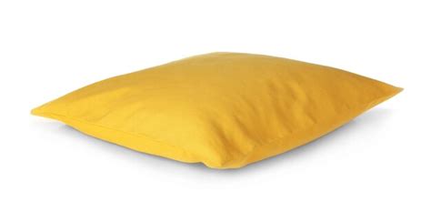 Premium Photo Soft Yellow Pillow Isolated On White