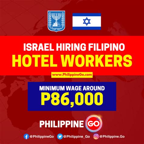 Israel Is Hiring 2500 Filipino Hotel Workers