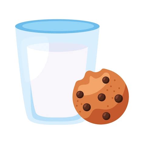 Free Vector Christmas Dessert Cookie And Milk