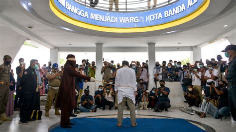 Two Gay Men Publicly Lashed 77 Times In Indonesia