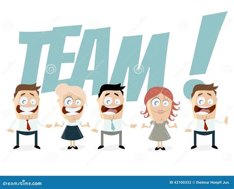 Funny Business Team Stock Vector Illustration Of Employee 42100332