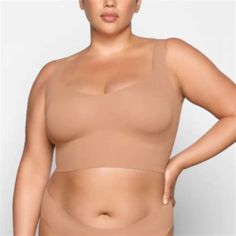 Skims Intimates Sleepwear New With Tags Skims Naked Plunge Longline Bra Ochre X D Dd