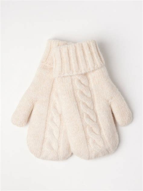 Cable Knit Mittens Lindex