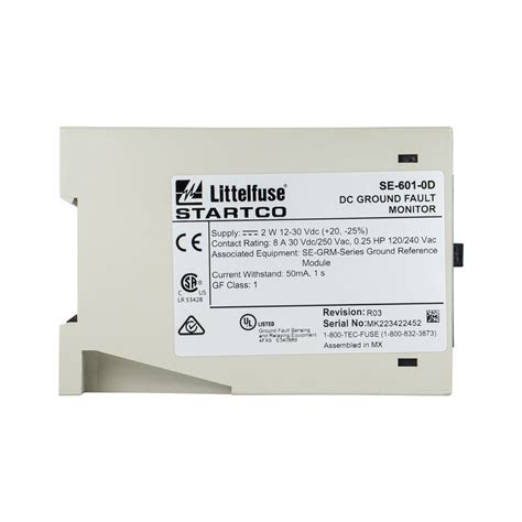 SE-601-0D - SE-601 Series – DC Ground-Fault Monitor Series - Ground ...