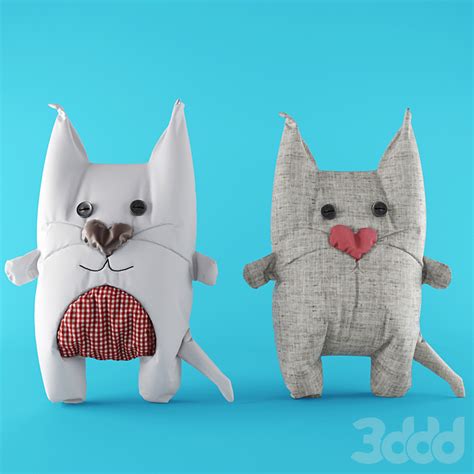 Милые котики - Игрушки - 3D модель