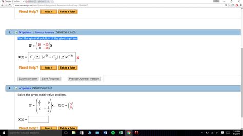 Solved Find The General Solution Of The Given System For