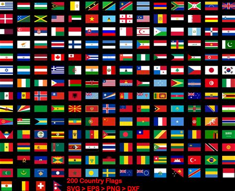 199 Country Flags Etsy
