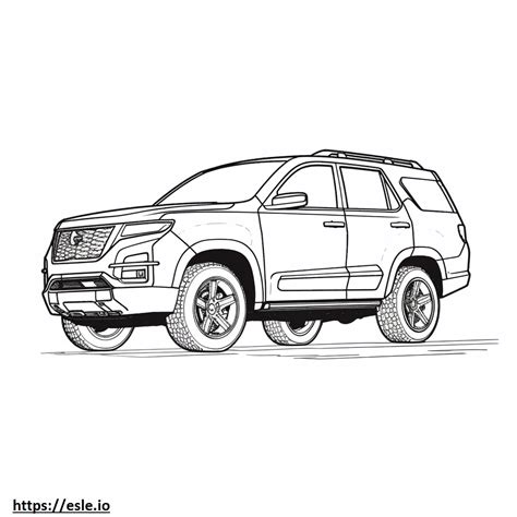 Nissan Pathfinder 4wd Platinum Coloring Page