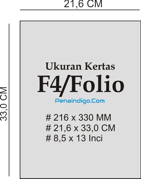 Perbedaan Ukuran Kertas F4folio A4 A3 Legal Letter Dan Kuarto