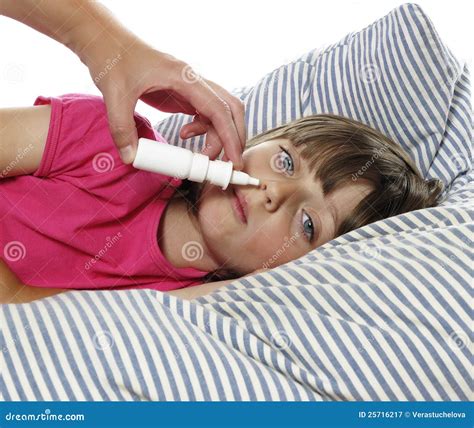 Nasal Spray Stock Image Image Of Care Allergen Girl 25716217