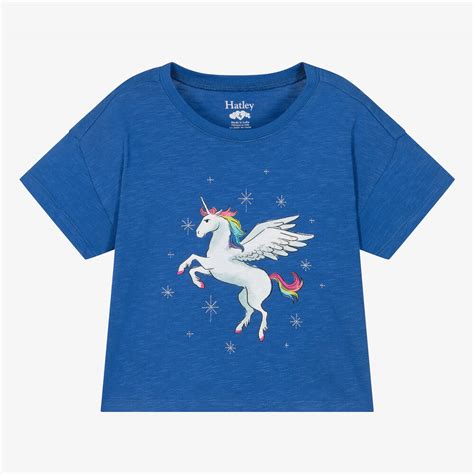 Hatley Girls Cobalt Blue Cotton T Shirt Childrensalon