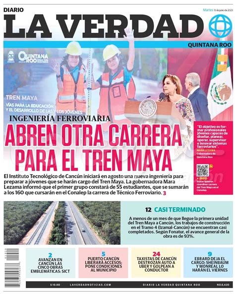 Portadas De Prensa En Quintana Roo 13 De Junio Del 2023