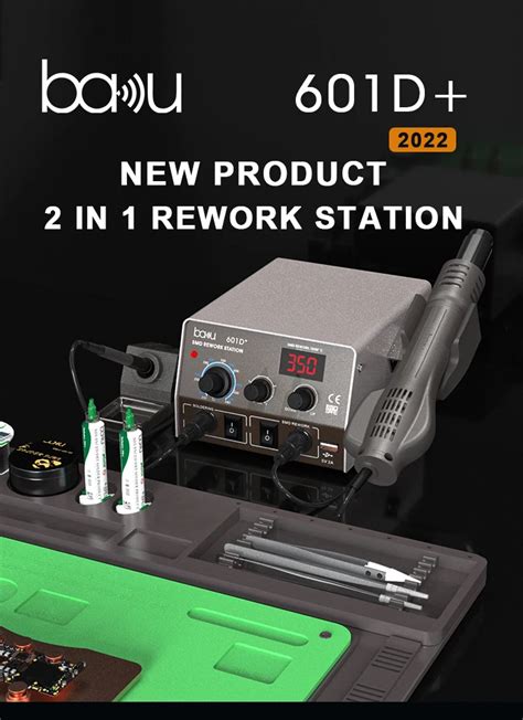 Baku Ba D Rework Soldering Iron Hot Air Led Digital Display Welding