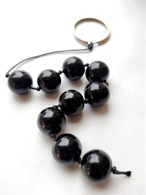Anal Bead Beaded Butt Chain Anal Plug Ddlg Real Black Glass Etsy