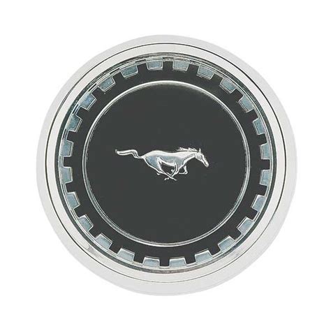 Ford Mustang Roof Side Emblems Black Background With Chrome Horse