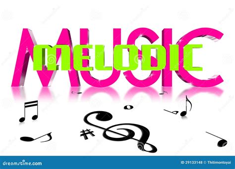3D Music melodic stock illustration. Illustration of fonts - 29133148