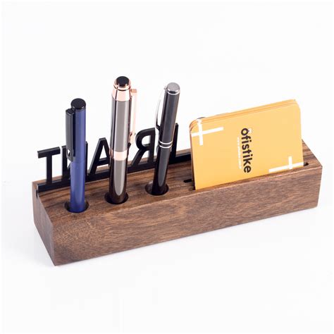 Wood Name Plate Card Holder And Pen Holder Solid Name Sign New