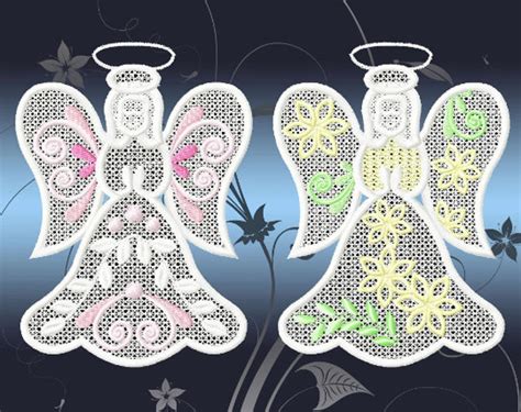 Angel Fsl Praying Machine Embroidery File In The Hoop 2 Designs 5