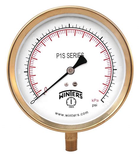 Winters Winters Instruments Pressure Gauge 0 To 30 Psi 4 12 In Dial