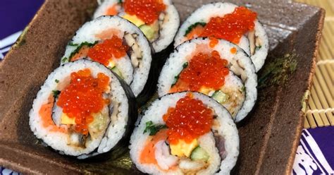 Japanese Big Sushi Roll Recipe by Aunty Eiko's international cuisine