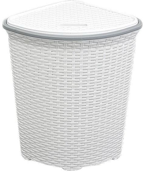 Корзина д/белья угловая Violet Ротанг 60л 40х40х58см с крышкой ПП ...