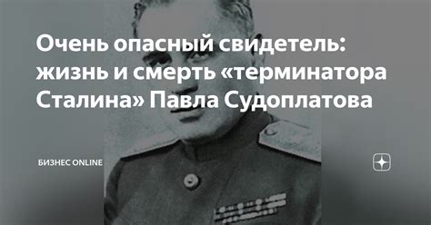 Очень опасный свидетель: жизнь и смерть «терминатора Сталина» Павла ...