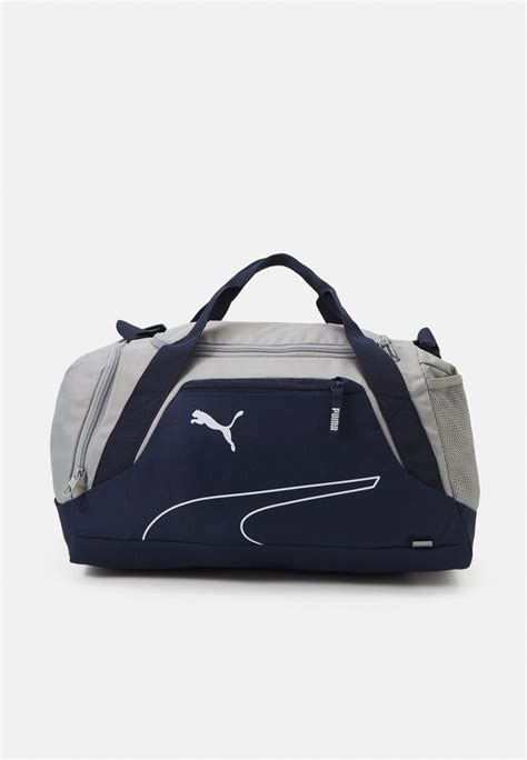 Puma FUNDAMENTALS SPORTS BAG S UNISEX - Sports bag - navy/concrete gray ...