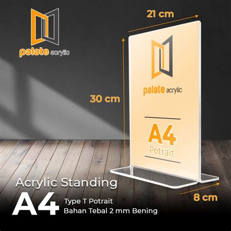 Jual Acrylic Tent Holder Akrilik Tent Card A Tempat Brosur Meja A