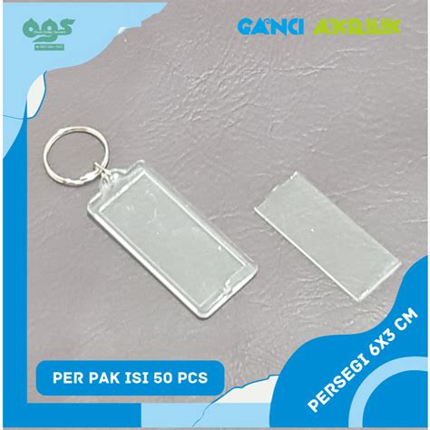 Jual Bahan Gantungan Kunci Ganci Akrilik Insert Paper Photo Keychain