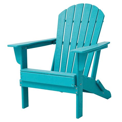 Glitzhome Aqua Hdpe Frame Adirondack Chair Ace Hardware