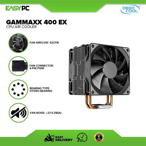Deepcool Gammaxx 400 EX CPU Air Cooler, all-new fastening mechanism ...
