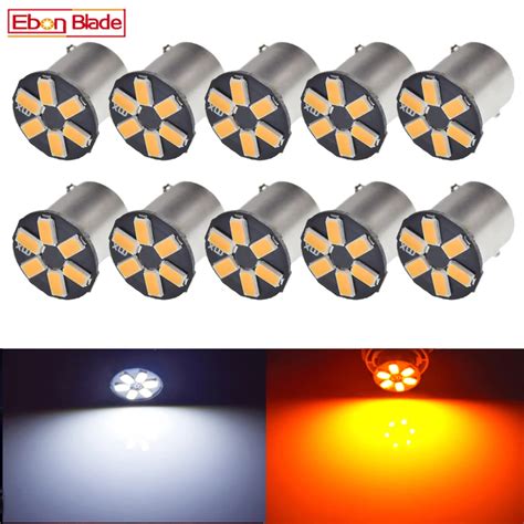 Clignotant De Voiture Led 1156 Ba15s Bau15s Blanc Ambre Orange P21w