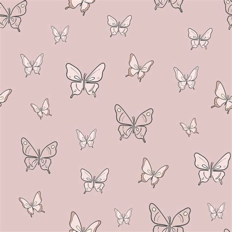 Nude Butterfly Vector Pattern Background 16181095 Vector Art At Vecteezy