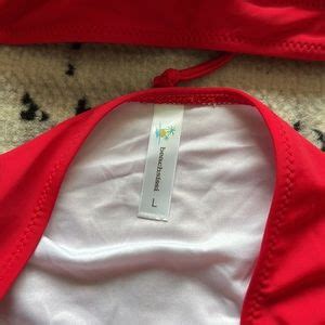 Beachsissi Swim Nwt Beachsissi Bikini Set Red High Waisted Bottoms
