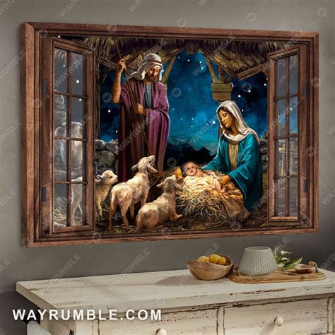 The Night Jesus Was Born Jesus Landscape Canvas Prints Wall Art