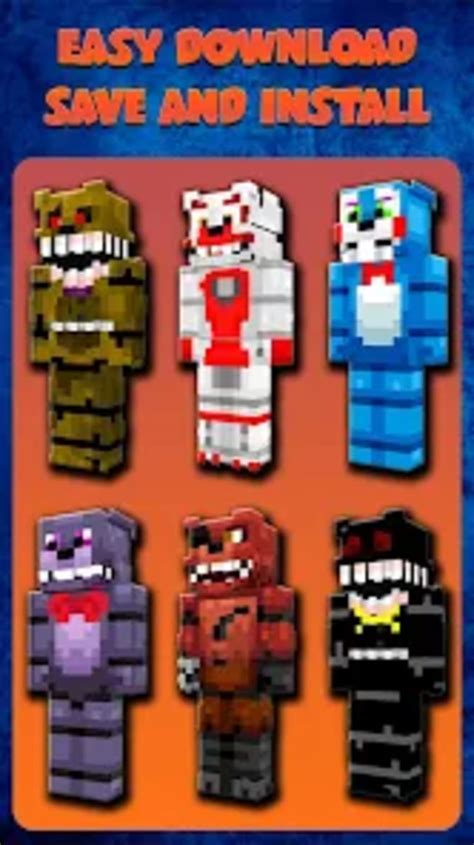 Fnaf Skins For Minecraft Pe For Android Download