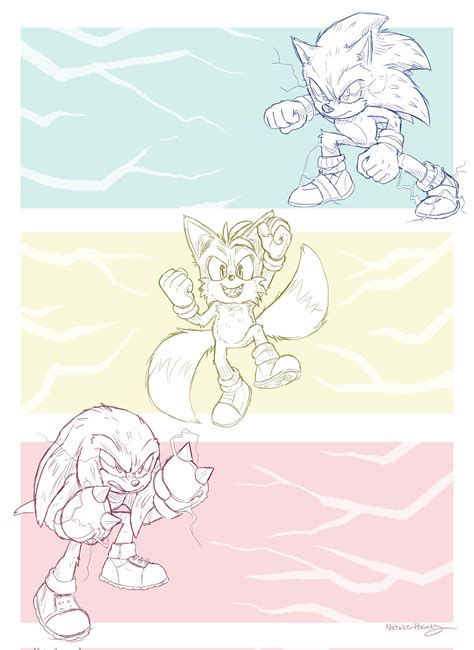 Natalie Haines Sonic Idw Artist Artwork Of The Sonic Movie 2 Trio