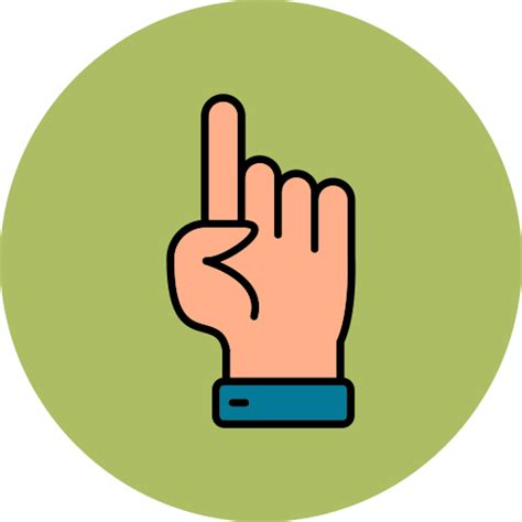 One Finger Generic Color Lineal Color Icon