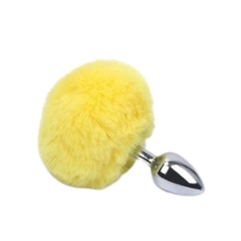 Plug anal de aço prata pompom MPA1402 Meame Love