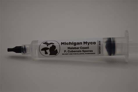 Malabar Coast Cubensis Spore Syringe 11cc Michigan Myco