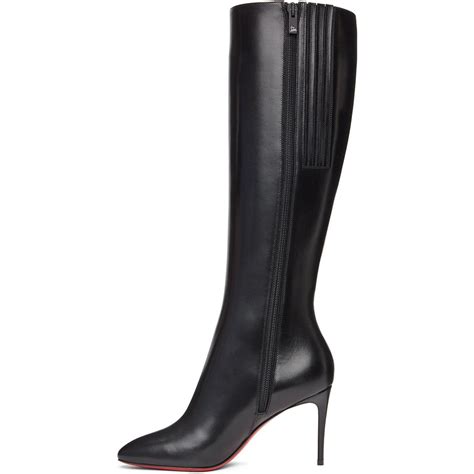 Christian Louboutin Black Eloise Botta 85 Boots Blackskinny