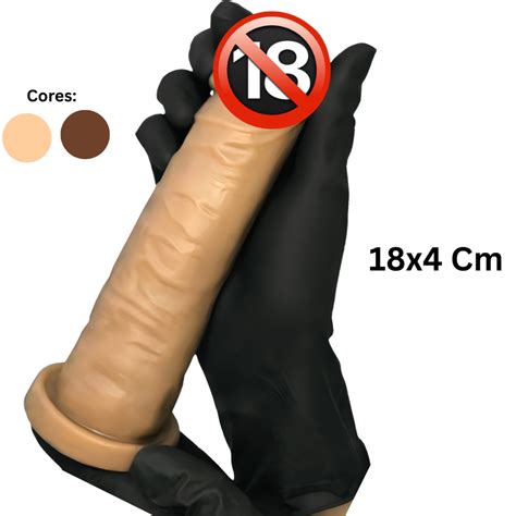 Pinto de Borracha Realista Maciço 18x4 Cm Dildo Consolo Macio Shopee Brasil